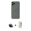 MARSİLYAN™- iPhone 11 Pro Kılıf Yadigar Yansıma Serisi - Siyah 20D Premium Cam Ekran Koruyucu + Kamera Lens Koruma Cam - SF