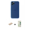 MARSİLYAN™- iPhone 11 Pro Kılıf Yadigar Yansıma Serisi - Siyah 20D Premium Cam Ekran Koruyucu + Mavi Renkli Kamera Lens Koruma Cam