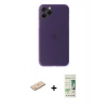 MARSİLYAN™- iPhone 11 Pro Kılıf Yadigar Yansıma Serisi - Siyah 20D Premium Cam Ekran Koruyucu + Mavi Renkli Kamera Lens Koruma Cam