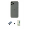 MARSİLYAN™- iPhone 11 Pro Kılıf Yadigar Yansıma Serisi - Siyah 20D Premium Cam Ekran Koruyucu + Metal Kamera Lens Koruma Cam - KI