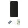 MARSİLYAN™- iPhone 11 Pro Kılıf Yadigar Yansıma Serisi - Siyah 20D Premium Cam Ekran Koruyucu + Metal Kamera Lens Koruma Cam - KI
