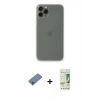 MARSİLYAN™- iPhone 11 Pro Kılıf Yadigar Yansıma Serisi - Siyah 20D Premium Cam Ekran Koruyucu + Shine Kamera Lens Koruma Cam - SABE