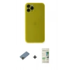 MARSİLYAN™- iPhone 11 Pro Kılıf Yadigar Yansıma Serisi - Siyah 20D Premium Cam Ekran Koruyucu + Shine Kamera Lens Koruma Cam - GD