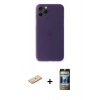 MARSİLYAN™- iPhone 11 Pro Kılıf Yadigar Yansıma Serisi - Siyah 34D Hayalet Izgaralı Cam + Renkli Kamera Lens Koruma Cam - MI
