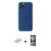 MARSİLYAN™- iPhone 11 Pro Kılıf Yadigar Yansıma Serisi - Siyah 34D Hayalet Izgaralı Cam + Renkli Kamera Lens Koruma Cam - MI