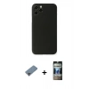 MARSİLYAN™- iPhone 11 Pro Kılıf Yadigar Yansıma Serisi - Siyah 34D Hayalet Izgaralı Cam + Shine Kamera Lens Koruma Cam - GI