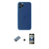 MARSİLYAN™- iPhone 11 Pro Kılıf Yadigar Yansıma Serisi - Siyah 34D Hayalet Izgaralı Cam + Shine Kamera Lens Koruma Cam - SABE