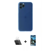 MARSİLYAN™- iPhone 11 Pro Kılıf Yadigar Yansıma Serisi - Siyah 34D Izgaralı Cam + Kamera Lens Koruma Cam - SF