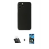 MARSİLYAN™- iPhone 11 Pro Kılıf Yadigar Yansıma Serisi - Siyah 34D Izgaralı Cam + Kamera Lens Koruma Cam - SF