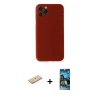 MARSİLYAN™- iPhone 11 Pro Kılıf Yadigar Yansıma Serisi - Siyah 34D Izgaralı Cam + Renkli Kamera Lens Koruma Cam - PE