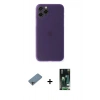 MARSİLYAN™- iPhone 11 Pro Kılıf Yadigar Yansıma Serisi - Siyah 360 Mat Full Body Arka Koruyucu + Shine Kamera Lens Koruma Cam - GI