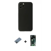 MARSİLYAN™- iPhone 11 Pro Kılıf Yadigar Yansıma Serisi - Siyah 360 Mat Full Body Arka Koruyucu + Shine Kamera Lens Koruma Cam - SH