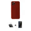 MARSİLYAN™- iPhone 11 Pro Kılıf Yadigar Yansıma Serisi - Siyah 3D Antistatik Hayalet Cam Ekran Koruyucu + Kamera Lens Koruma Cam - SF