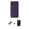 MARSİLYAN™- iPhone 11 Pro Kılıf Yadigar Yansıma Serisi - Siyah 3D Antistatik Hayalet Cam Ekran Koruyucu + Shine Kamera Lens Koruma Cam - GS