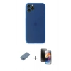 MARSİLYAN™- iPhone 11 Pro Kılıf Yadigar Yansıma Serisi - Siyah 3D Antistatik Mat Seramik Nano Ekran Koruyucu + Mavi Shine Kamera Lens Koruma Cam