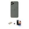 MARSİLYAN™- iPhone 11 Pro Kılıf Yadigar Yansıma Serisi - Siyah 3D Antistatik Mat Seramik Nano Ekran Koruyucu + Renkli Kamera Lens Koruma Cam - SI
