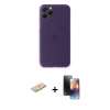 MARSİLYAN™- iPhone 11 Pro Kılıf Yadigar Yansıma Serisi - Siyah 3D Antistatik Mat Seramik Nano Ekran Koruyucu + Renkli Kamera Lens Koruma Cam - MI