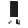 MARSİLYAN™- iPhone 11 Pro Kılıf Yadigar Yansıma Serisi - Siyah 3D Antistatik Mat Seramik Nano Ekran Koruyucu + Shine Kamera Lens Koruma Cam - SABE