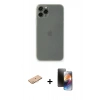 MARSİLYAN™- iPhone 11 Pro Kılıf Yadigar Yansıma Serisi - Siyah 3D Antistatik Mat Seramik Nano Ekran Koruyucu + Renkli Kamera Lens Koruma Cam - TU