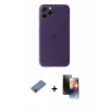 MARSİLYAN™- iPhone 11 Pro Kılıf Yadigar Yansıma Serisi - Siyah 3D Antistatik Mat Seramik Nano Ekran Koruyucu + Shine Kamera Lens Koruma Cam - SABE