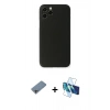 MARSİLYAN™- iPhone 11 Pro Kılıf Yadigar Yansıma Serisi - Siyah 3D Antistatik Seramik Nano Ekran Koruyucu + Shine Kamera Lens Koruma Cam - GI