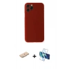 MARSİLYAN™- iPhone 11 Pro Kılıf Yadigar Yansıma Serisi - Siyah 3D Antistatik Seramik Nano Ekran Koruyucu + Renkli Kamera Lens Koruma Cam - MI