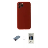 MARSİLYAN™- iPhone 11 Pro Kılıf Yadigar Yansıma Serisi - Siyah 5D Hayalet Cam Ekran Koruyucu + Kırmızı Metal Kamera Lens Koruma Cam