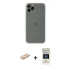 MARSİLYAN™- iPhone 11 Pro Kılıf Yadigar Yansıma Serisi - Siyah 5D Hayalet Cam Ekran Koruyucu + Renkli Kamera Lens Koruma Cam - MI