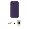 MARSİLYAN™- iPhone 11 Pro Kılıf Yadigar Yansıma Serisi - Siyah 5D Hayalet Cam Ekran Koruyucu + Renkli Kamera Lens Koruma Cam - SI