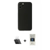 MARSİLYAN™- iPhone 11 Pro Kılıf Yadigar Yansıma Serisi - Siyah 5D Hayalet Cam Ekran Koruyucu + Kamera Lens Koruma Cam - SF