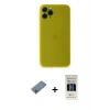 MARSİLYAN™- iPhone 11 Pro Kılıf Yadigar Yansıma Serisi - Siyah 5D Hayalet Cam Ekran Koruyucu + Shine Kamera Lens Koruma Cam - SABE