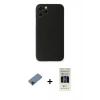 MARSİLYAN™- iPhone 11 Pro Kılıf Yadigar Yansıma Serisi - Siyah 5D Hayalet Cam Ekran Koruyucu + Shine Kamera Lens Koruma Cam - SH
