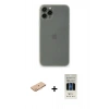 MARSİLYAN™- iPhone 11 Pro Kılıf Yadigar Yansıma Serisi - Siyah 5D Hayalet Cam Ekran Koruyucu + Renkli Kamera Lens Koruma Cam - TU