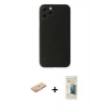 MARSİLYAN™- iPhone 11 Pro Kılıf Yadigar Yansıma Serisi - Siyah 6D Mat Seramik Hayalet Nano Ekran Koruyucu + Turuncu Renkli Kamera Lens Koruma Cam