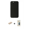 MARSİLYAN™- iPhone 11 Pro Kılıf Yadigar Yansıma Serisi - Siyah 6D Mat Seramik Hayalet Nano Ekran Koruyucu + Renkli Kamera Lens Koruma Cam - MI