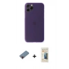 MARSİLYAN™- iPhone 11 Pro Kılıf Yadigar Yansıma Serisi - Siyah 6D Mat Seramik Hayalet Nano Ekran Koruyucu + Metal Kamera Lens Koruma Cam - KI