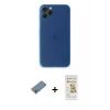 MARSİLYAN™- iPhone 11 Pro Kılıf Yadigar Yansıma Serisi - Siyah Mat Seramik Nano Ekran Koruyucu + Gümüş Shine Kamera Lens Koruma Cam