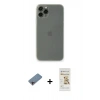 MARSİLYAN™- iPhone 11 Pro Kılıf Yadigar Yansıma Serisi - Siyah Mat Seramik Nano Ekran Koruyucu + Pembe Shine Kamera Lens Koruma Cam
