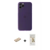 MARSİLYAN™- iPhone 11 Pro Kılıf Yadigar Yansıma Serisi - Siyah Mat Seramik Nano Ekran Koruyucu + Renkli Kamera Lens Koruma Cam - SI