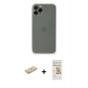 MARSİLYAN™- iPhone 11 Pro Kılıf Yadigar Yansıma Serisi - Siyah Mat Seramik Nano Ekran Koruyucu + Renkli Kamera Lens Koruma Cam - SI
