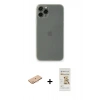MARSİLYAN™- iPhone 11 Pro Kılıf Yadigar Yansıma Serisi - Siyah Mat Seramik Nano Ekran Koruyucu + Renkli Kamera Lens Koruma Cam - TU
