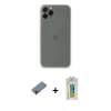 MARSİLYAN™- iPhone 11 Pro Kılıf Yadigar Yansıma Serisi - Siyah Polymer Nano Ekran Koruyucu + Shine Kamera Lens Koruma Cam - PE