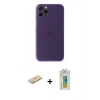 MARSİLYAN™- iPhone 11 Pro Kılıf Yadigar Yansıma Serisi - Siyah Polymer Nano Ekran Koruyucu + Renkli Kamera Lens Koruma Cam - YL