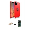 MARSİLYAN™- iPhone 11 Pro Kılıf Yankı Form Prime - Şeffaf 360 Full Body Arka Koruyucu + Renkli Kamera Lens Koruma Cam - MI