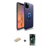 MARSİLYAN™- iPhone 11 Pro Kılıf Yankı Form Prime - Şeffaf 360 Full Body Arka Koruyucu + Renkli Kamera Lens Koruma Cam - SI