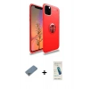 MARSİLYAN™- iPhone 11 Pro Kılıf Yankı Form Prime - Şeffaf Pasifik Cam Ekran Koruyucu + Shine Kamera Lens Koruma Cam - GS