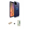 MARSİLYAN™- iPhone 11 Pro Kılıf Yankı Form Prime - Siyah 20D Premium Cam Ekran Koruyucu + Renkli Kamera Lens Koruma Cam - SI