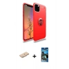 MARSİLYAN™- iPhone 11 Pro Kılıf Yankı Form Prime - Siyah 34D Izgaralı Cam + Renkli Kamera Lens Koruma Cam - MI