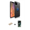 MARSİLYAN™- iPhone 11 Pro Kılıf Yankı Form Prime - Siyah 360 Mat Full Body Arka Koruyucu + Renkli Kamera Lens Koruma Cam - SI