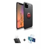 MARSİLYAN™- iPhone 11 Pro Kılıf Yankı Form Prime - Siyah 3D Antistatik Cam Ekran Koruyucu + Kamera Lens Koruma Cam - SF